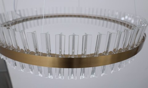 MONAKO piękny złoty żyrandol LED z kryształami Ø80 cm 11520 MONAKO piękny złoty żyrandol LED z kryształami Ø80 cm 11520