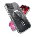 Speck Presidio Lux Grip ClickLock & Magsafe - Etui iPhone 15 / iPhone 14 / iPhone 13 (Clear / Platinium Glitter / Chrome Finish 