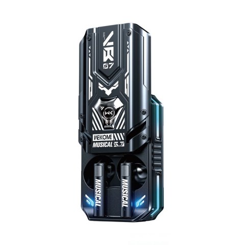 WEKOME VB07 Mecha Series - Bezprzewodowe słuchawki Bluetooth V5.3 TWS z etui ładującym (Czarny)