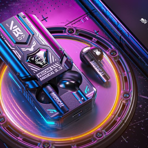 WEKOME VB07 Mecha Series - Bezprzewodowe słuchawki Bluetooth V5.3 TWS z etui ładującym (Czarny) WEKOME VB07 Mecha Series - Bezprzewodowe słuchawki Bluetooth V5.3 TWS z etui ładującym (Czarny)