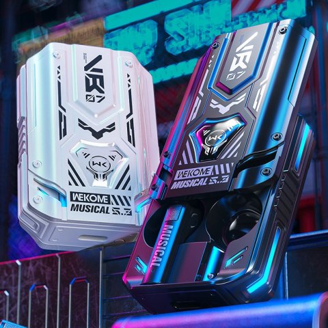 WEKOME VB07 Mecha Series - Bezprzewodowe słuchawki Bluetooth V5.3 TWS z etui ładującym (Czarny) WEKOME VB07 Mecha Series - Bezprzewodowe słuchawki Bluetooth V5.3 TWS z etui ładującym (Czarny)