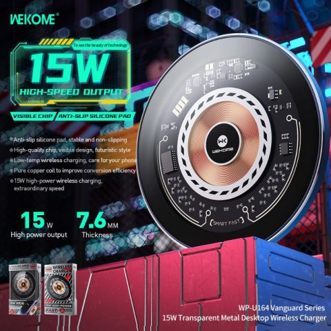 WEKOME WP-U164 Vanguard Series - Ładowarka indukcyjna MagSafe 15W (Czarny) WEKOME WP-U164 Vanguard Series - Ładowarka indukcyjna MagSafe 15W (Czarny)
