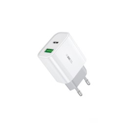 WEKOME WP-U53 Maxspeed - Ładowarka sieciowa USB-C PD 20W & USB-A QC3.0 18W Fast Charger (Biały)