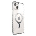 Speck Presidio Perfect-Clear Grip ClickLock & MagSafe - Etui iPhone 15 Plus / iPhone 14 Plus (Clear / Chrome Finish / Serene Sil