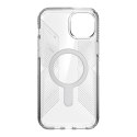 Speck Presidio Perfect-Clear Grip ClickLock & MagSafe - Etui iPhone 15 Plus / iPhone 14 Plus (Clear / Chrome Finish / Serene Sil