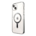 Speck Presidio Perfect-Clear Grip ClickLock & MagSafe - Etui iPhone 15 Plus / iPhone 14 Plus (Clear / Chrome Finish / Serene Sil