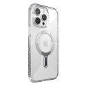 Speck Presidio Perfect-Clear Grip ClickLock & MagSafe - Etui iPhone 15 Pro Max (Clear / Chrome Finish / Serene Silver)