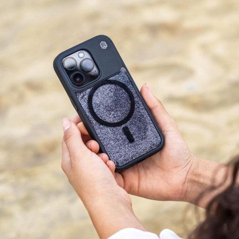 STM Relax Sand MagSafe - Etui antystresowe iPhone 15 Pro Max (Black / Grey) STM Relax Sand MagSafe - Etui antystresowe iPhone 15 Pro Max (Black / Grey)