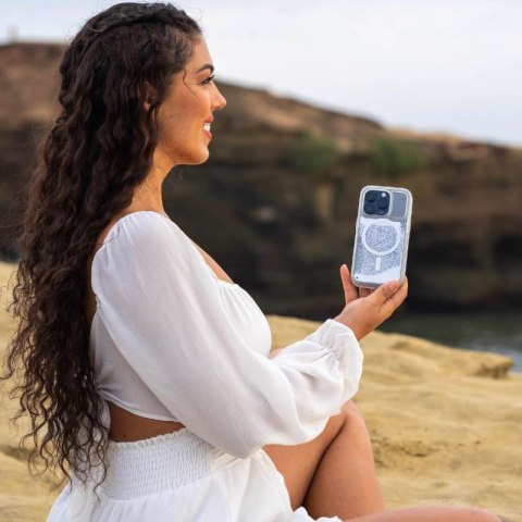 STM Relax Sand MagSafe - Etui antystresowe iPhone 15 Pro Max (Clear / White) STM Relax Sand MagSafe - Etui antystresowe iPhone 15 Pro Max (Clear / White)