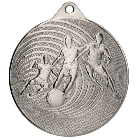 Medal Metalowy Piłka Nożna Fi 70 Mmc3070 - Srebrny Medal Metalowy Piłka Nożna Fi 70 Mmc3070 - Srebrny