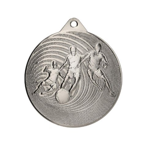 Medal Metalowy Piłka Nożna Fi 70 Mmc3070 - Srebrny Medal Metalowy Piłka Nożna Fi 70 Mmc3070 - Srebrny