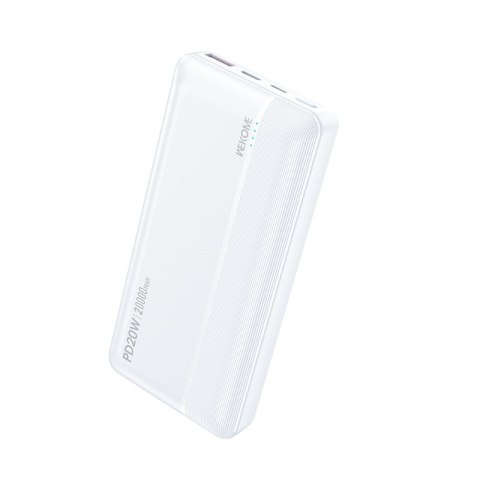 WEKOME WP-04 Pop Digital Series - Power bank 20000 mAh Fast Charging USB-C PD 20W + USB-A QC3.0 18W (Biały) WEKOME WP-04 Pop Digital Series - Power bank 20000 mAh Fast Charging USB-C PD 20W + USB-A QC3.0 18W (Biały)