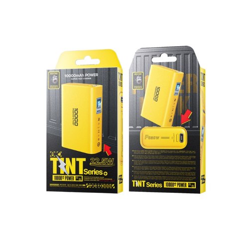 WEKOME WP-381 Tint Series - Power bank 10000 mAh Super Fast Charging USB-C PD 20W + USB-A QC3.0 22.5W (Żółty) WEKOME WP-381 Tint Series - Power bank 10000 mAh Super Fast Charging USB-C PD 20W + USB-A QC3.0 22.5W (Żółty)