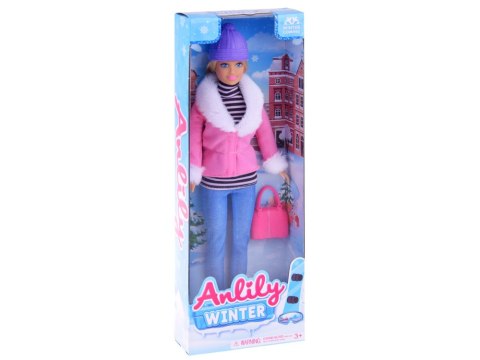 Anlily Modna Lalka w zimowym ubraniu + torebka ZA4302 Anlily Modna Lalka w zimowym ubraniu + torebka ZA4302
