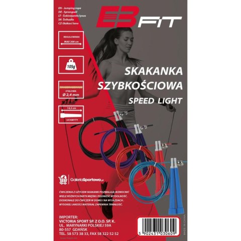 SKAKANKA SZYBKOŚCIOWA SPEED LIGHT BLACK 300CM EB FIT SKAKANKA SZYBKOŚCIOWA SPEED LIGHT BLACK 300CM EB FIT