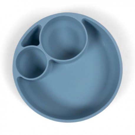Filibabba silikonowy talerzyk z przegródkami powder blue Filibabba silikonowy talerzyk z przegródkami powder blue