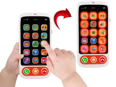Telefon smartfon dotykowy interaktywny dla malucha światła melodie ZA4660 Telefon smartfon dotykowy interaktywny dla malucha światła melodie ZA4660