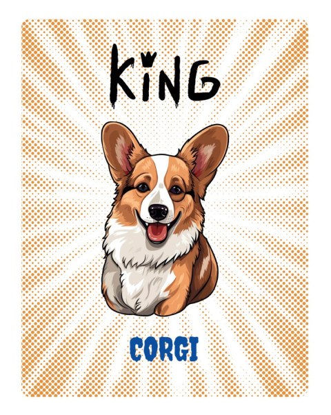 TABLICZKA KING CORGI - 20x28 cm