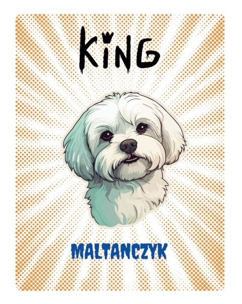 TABLICZKA KING MALTAŃCZYK - 20x28 cm