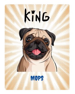 TABLICZKA KING MOPS - 20x28 cm