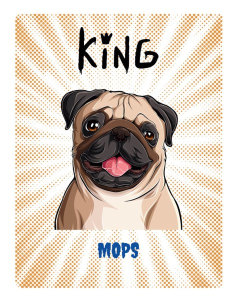 TABLICZKA KING MOPS - 20x28 cm