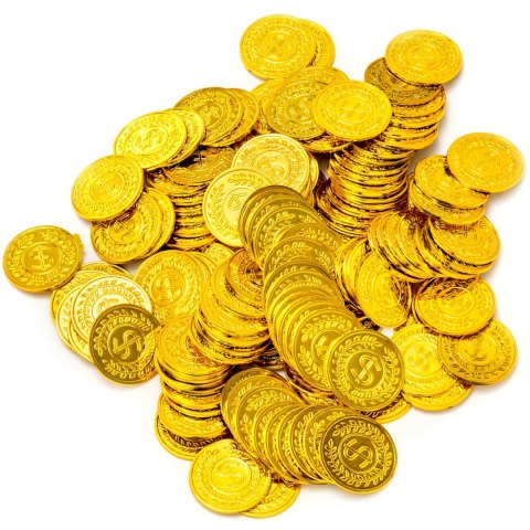 Złote monety do gier i zabawy 144 szt. Złote monety do gier i zabawy 144 szt.