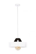 Lampa wisząca 1xE27 BOSSI WOOD BLACK/WHITE