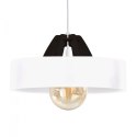 Lampa wisząca 1xE27 BOSSI WOOD BLACK/WHITE