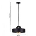 Lampa wisząca 1xE27 BOSSI WOOD BLACK