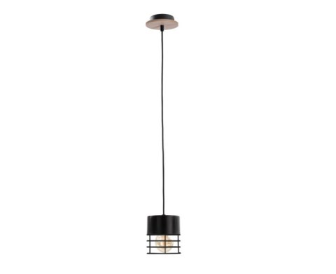 Lampa wisząca 1xE27 CASA BLACK/WOOD