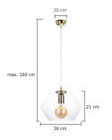 Lampa wisząca 1xE27 EVE GOLD