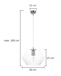 Lampa wisząca 1xE27 EVE SILVER