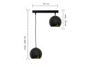 Lampa wisząca 2xE27 MALAGA BLACK