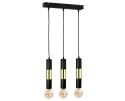 Lampa wisząca 3xE27 MAGNUM BULB BLACK/GOLD