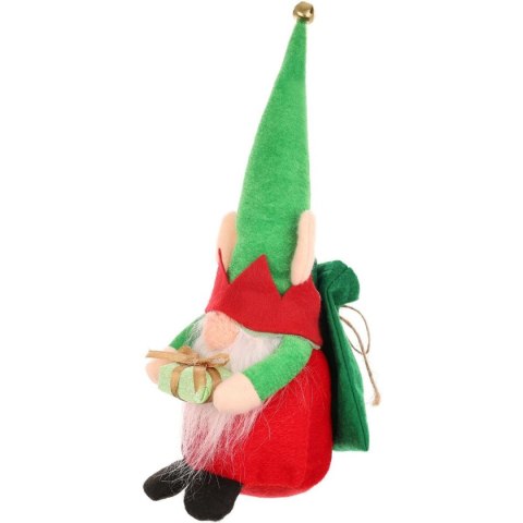 ELF DEKORACYJNY Z PREZENTEM I WORKIEM NA PLECACH NA PREZENT ELF DEKORACYJNY Z PREZENTEM I WORKIEM NA PLECACH NA PREZENT
