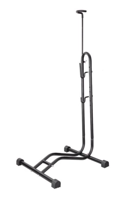 Stojak na rower pojedynczy wysoki mocny metalowy czarny Stojak na rower pojedynczy wysoki mocny metalowy czarny