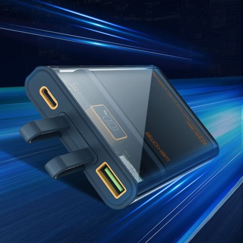 WEKOME WP-325 Vanguard Series - Power bank 20000 mAh Super Charging z wbudowanym kablem USB-C & Lightning PD 20W + QC 22.5W (Cza WEKOME WP-325 Vanguard Series - Power bank 20000 mAh Super Charging z wbudowanym kablem USB-C & Lightning PD 20W + QC 22.5W (Cza
