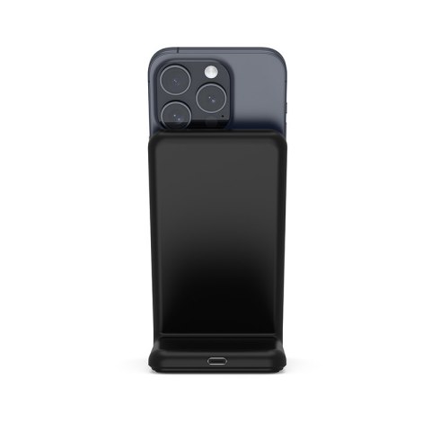 Crong MagSpot Stand - Ładowarka bezprzewodowa 2w1 z MagSafe do iPhone i AirPods (czarny) Crong MagSpot Stand - Ładowarka bezprzewodowa 2w1 z MagSafe do iPhone i AirPods (czarny)