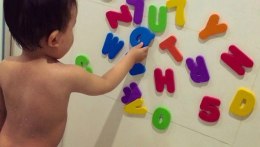 Zabawka do kąpieli puzzle piankowe literki + cyfr