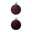 Zestaw 16 Eleganckich Bombek Kamai Christmas Decoration® o Średnicy 4 cm - Kolor Burgund