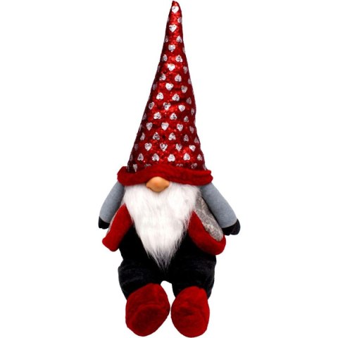 Skrzat gnom mikołaj świąteczny duży siedzący 92cm Skrzat gnom mikołaj świąteczny duży siedzący 92cm
