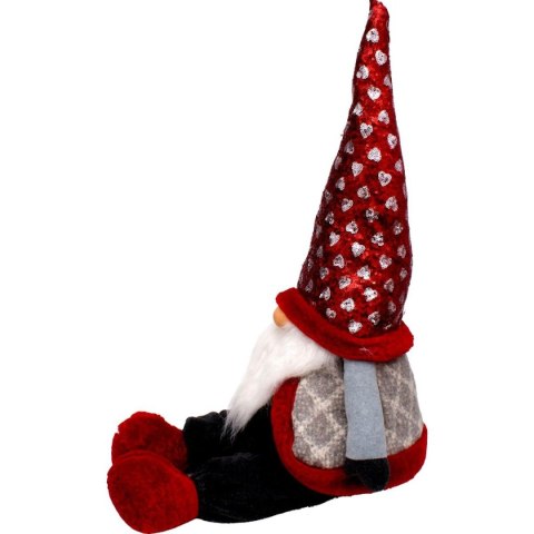 Skrzat gnom mikołaj świąteczny duży siedzący 92cm Skrzat gnom mikołaj świąteczny duży siedzący 92cm