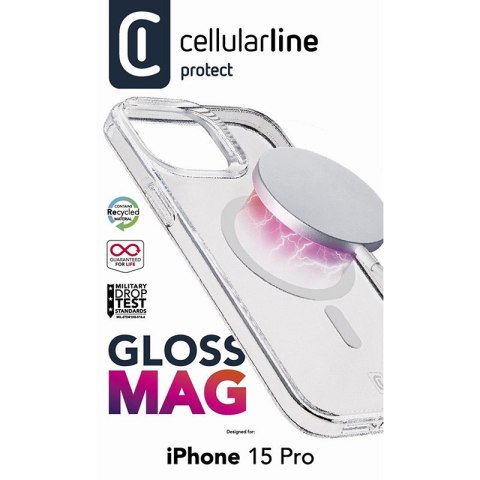 Cellularline Gloss Mag - Etui iPhone 15 Pro MagSafe (przezroczysty) Cellularline Gloss Mag - Etui iPhone 15 Pro MagSafe (przezroczysty)