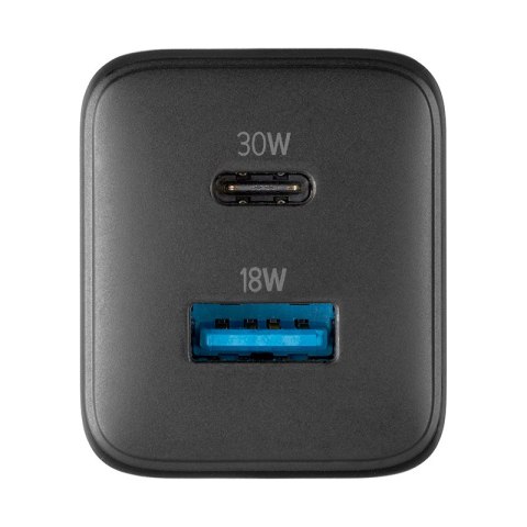 Cellularline Multipower Micro GaN - Ładowarka sieciowa USB-C & USB-A Power Delivery 30W (czarny) Cellularline Multipower Micro GaN - Ładowarka sieciowa USB-C & USB-A Power Delivery 30W (czarny)