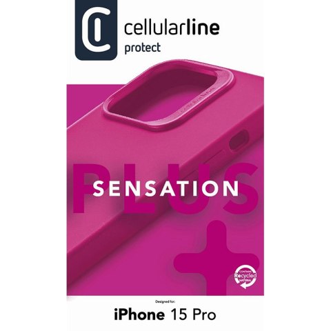 Cellularline Sensation Plus - Etui iPhone 15 Pro z powłoką MICROBAN (różowy) Cellularline Sensation Plus - Etui iPhone 15 Pro z powłoką MICROBAN (różowy)