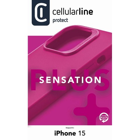 Cellularline Sensation Plus - Etui iPhone 15 z powłoką MICROBAN (różowy) Cellularline Sensation Plus - Etui iPhone 15 z powłoką MICROBAN (różowy)