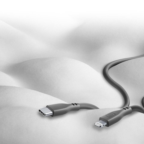 Cellularline Soft Cable - Kabel USB-C do Lightning certyfikat MFi 1.2 m (czarny) Cellularline Soft Cable - Kabel USB-C do Lightning certyfikat MFi 1.2 m (czarny)