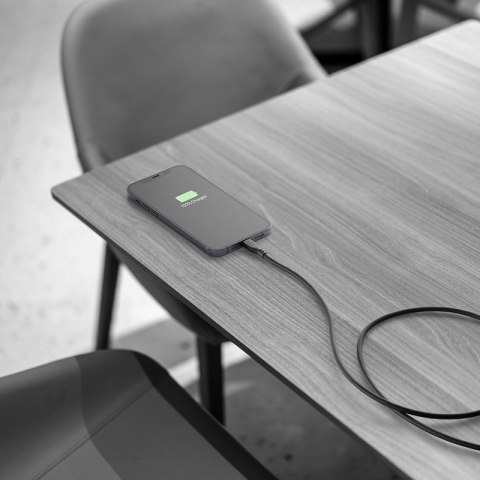 Cellularline Soft Cable - Kabel USB-C do Lightning certyfikat MFi 1.2 m (czarny) Cellularline Soft Cable - Kabel USB-C do Lightning certyfikat MFi 1.2 m (czarny)