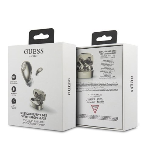 Guess Wireless Earphones 5.0 4H - Słuchawki TWS + stacja dokująca (złoty) Guess Wireless Earphones 5.0 4H - Słuchawki TWS + stacja dokująca (złoty)