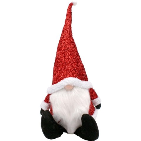 Brokatowy skrzat dekoracyjny 50 cm czerwony Brokatowy skrzat dekoracyjny 50 cm czerwony